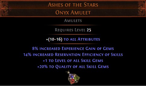 PoE Ashes of the Stars Onyx Amulet